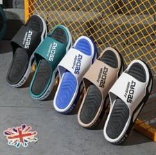 Mens Boys Slip-On Sandals Flip Flops Sliders Gym Shoes Winter Holiday Beach Pool