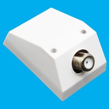 1x White Single F Socket
