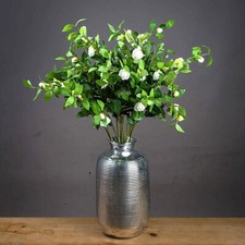 1 x Tall Faux Creamy White  Gardenia Flower Stem Small Fabric Heads  90 cm ☘️