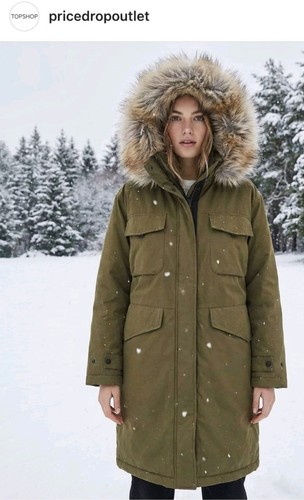 Topshop ladies khaki parka - ladies,