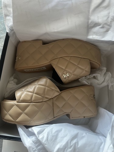 Chanel beige quilted leather - chanel,