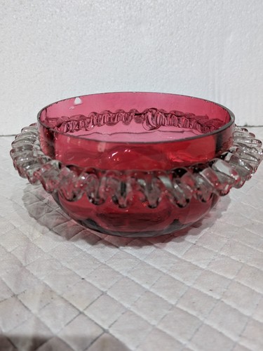 Small 7inx cranberry glass - small,