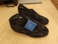 GBS Mens Blue Check Slippers UK Size 10