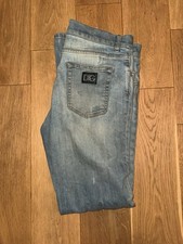 Dolce & Gabbana Light Blue Men's Ripped Jeans Size 34