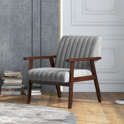 Grey modern linen - grey,