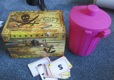 Phonics treasure chest/trash bin for phonic learning/game/display/EYFS/classroom