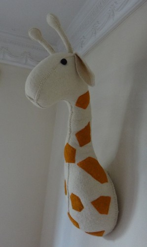 Wall mounted giraffe animal - wall,