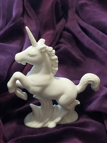 Rearing unicorn statue - rearing,