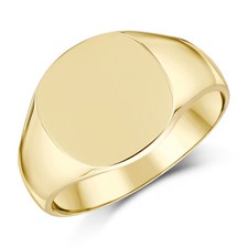 9ct Yellow Gold Men's cushion