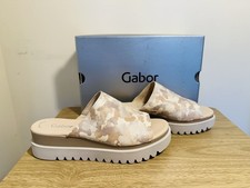 Gabor platform leather slip on