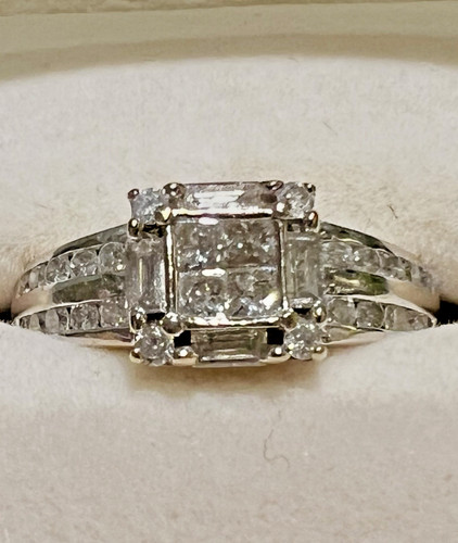 18ct gold diamond cluster - cluster, ring