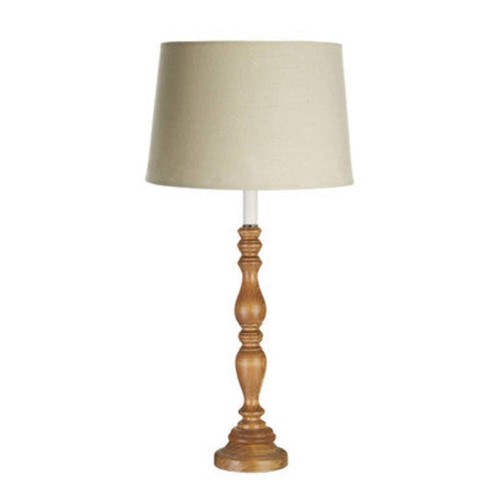 Candle table lamp with - table, wooden