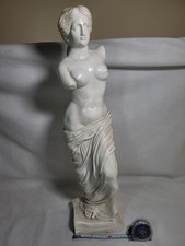 Venus De Milo Greek Statue Alabaster Large Vintage 60cm High Rare Prop