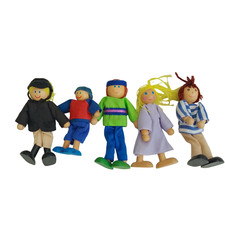 Dolls House Flexible Wooden Doll Figures People