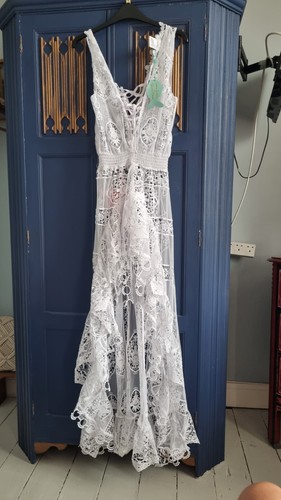 Lovely white lace - white, maxi
