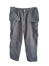 Workwear Trade Trousers | Tuff Stuff | 40" Waist / 30" L |Black Cargo Heavy-duty