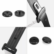 4Set Black Universal Seat Belt Stopper Clip Buckle Holder Stop Button Clips New