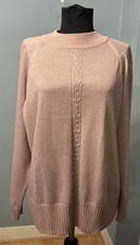 BonMarche Pink Sparkly Beaded Jumper Size XL