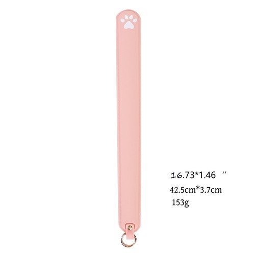 Pink silicone tawse - pink, cat