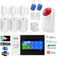 A43 Tuya APP WiFi 4G Wireless Smart Home Security Alarm System+Strobe Light+RFID