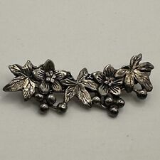 Silver Plated Brooch Floral