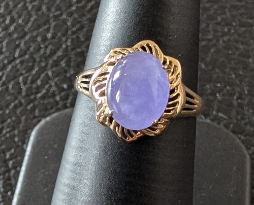 14ct yellow gold lavender jade - gold,