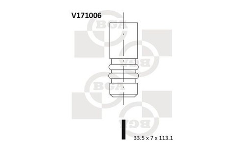 Bga intake valve for alfa - intake,