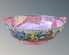 Maling Lustre Bowl Peony Rose