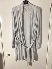 Primark Cares Women's Pale Grey Long Bed Jacket Open Front Size 6/8