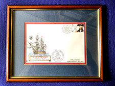 HMS Victory First Day Cover Posted on Board Mounted & Framed