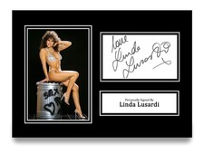 Linda Lusardi Hand Signed A4 Photo Autograph Card Glamour Model Gift Display COA