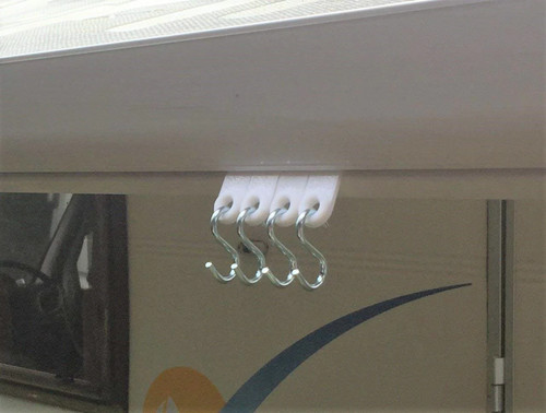 Awning rail hook ring - hook, with