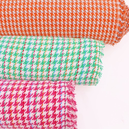 Dogtooth cotton mix woven - dogtooth,