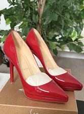 Christian Louboutin Pigalle 120 size 37.5 (UK 4.5) Red Patent Leather - video