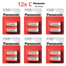 12X C Size Panasonic Zinc C