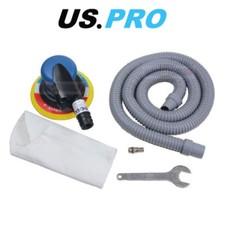 US PRO Tools 6" 150mm Air Dust Free DA Orbital Palm Sander With Dust Extractor 