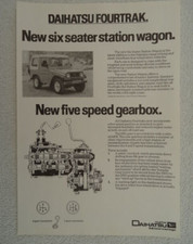 Daihatsu brochure 1983 - Fourtrak 6 Seater Station Wagon 2530cc Diesel.