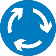  Mini-roundabout sign