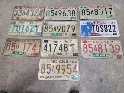Used indiana license plates - used,