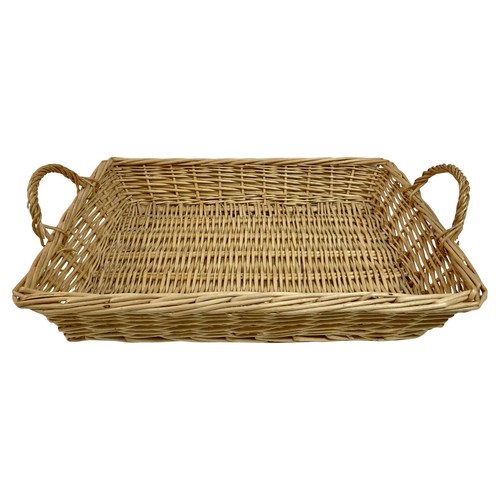 Boho chic wicker tray - chic,