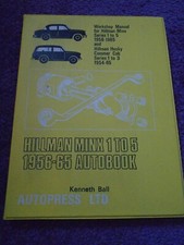 AUTOBOOKS HILLMAN MINX MANUAL INC HUSKY / COBS 1954 / 65 / K BALL / CLEAN VGC