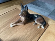 Vintage Trentham Art Ware Devon Ceramic German Shepard Alsatian Dog Figurine