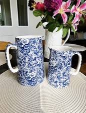 Blue floral chintz pint - blue, and