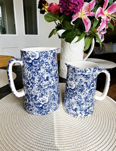 Blue floral chintz pint - chintz,