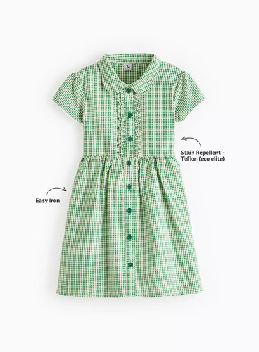 Girls gingham school dress - school,