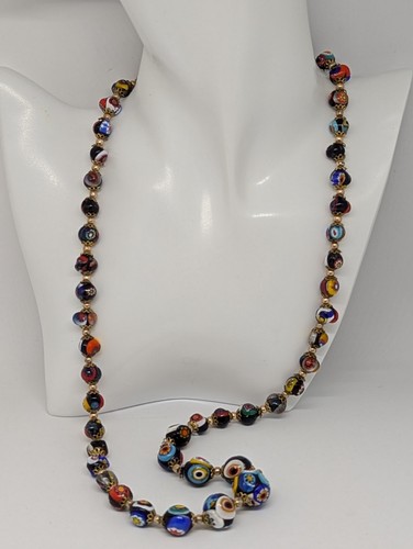 Vintage glass necklace murano - vintage,