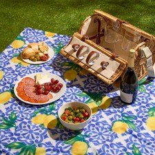 OHS Lemon Print Throw Soft