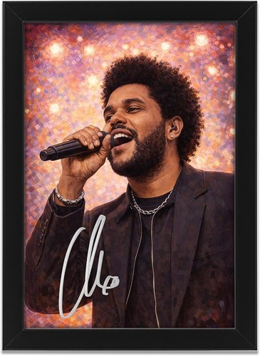 The weeknd art styled signed - art,