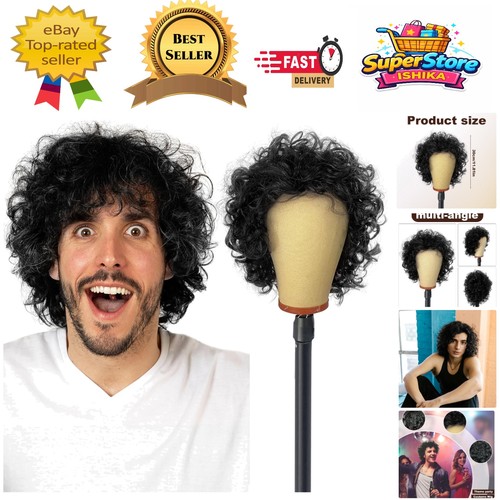 Soft synthetic black curly - synthetic,