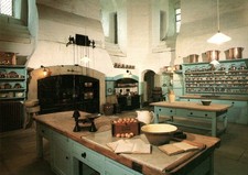 The Kitchen, Raby Castle, Co. Durham : Vintage Postcard